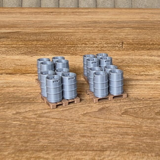 Pallet met Biervaten (Set van 4) - 1-50 - 001